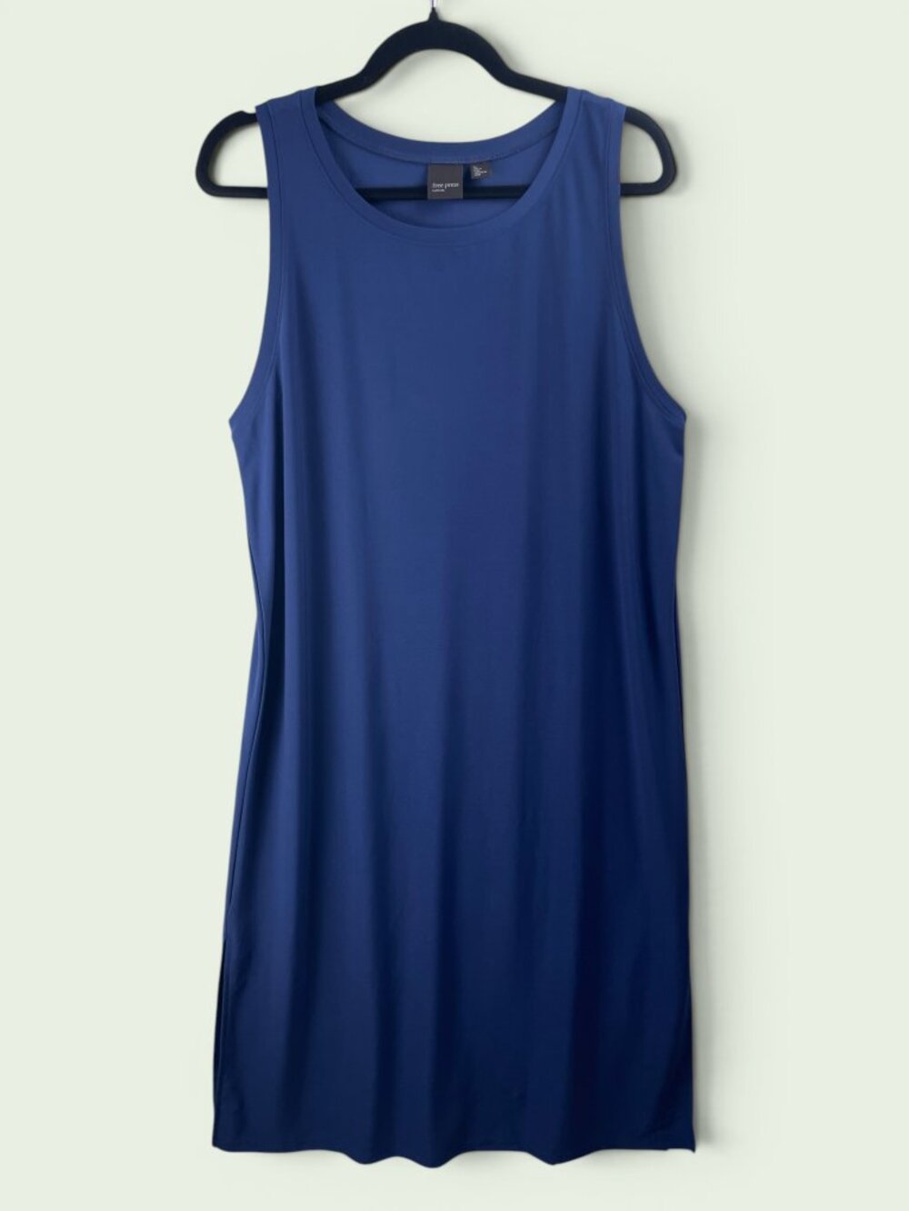 Free Press Navy Blue‎ Side Slit Sleeveless Shift Maxi Dress XL NWT